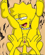 5 pictures of Lusty Lisa Simpson is masturbating and fucking hard with friends