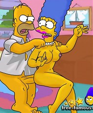 5 pictures of Lusty MILF Marge Simpson fucked hard by Homer Simpson