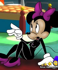 5 pictures of Minnie Mouse is masturbating and fucking with Mickey Mouse